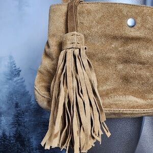 Zara Trafaluc Cow Leather Cross Body Tassel Purse